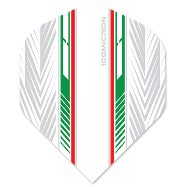 Designa Racing Flights - Standard No2 - 100 Micron - Red & Green