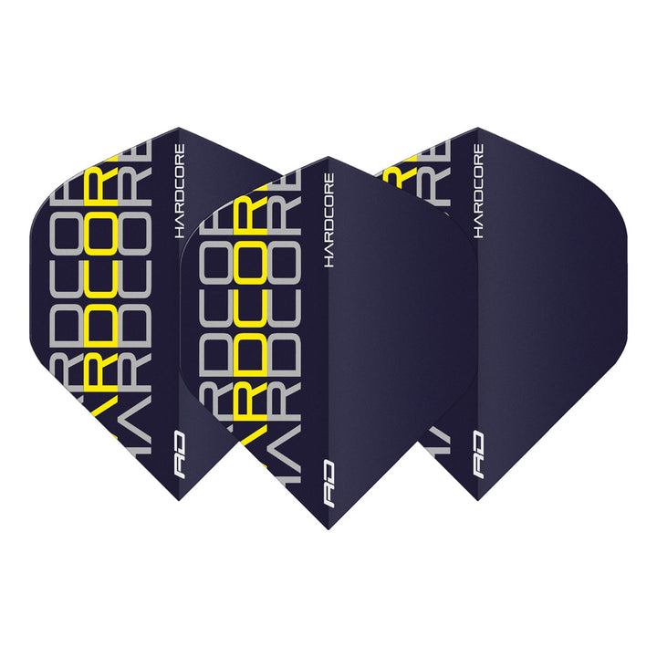 Hardcore XT Radical Yellow Triple Standard Dart Flights by Red Dragon