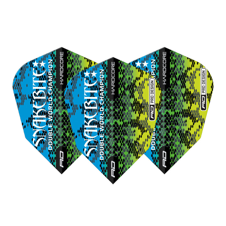 V Standard Snakebite Multi Snakeskin Red V-Standard Dart Flights by Red Dragon