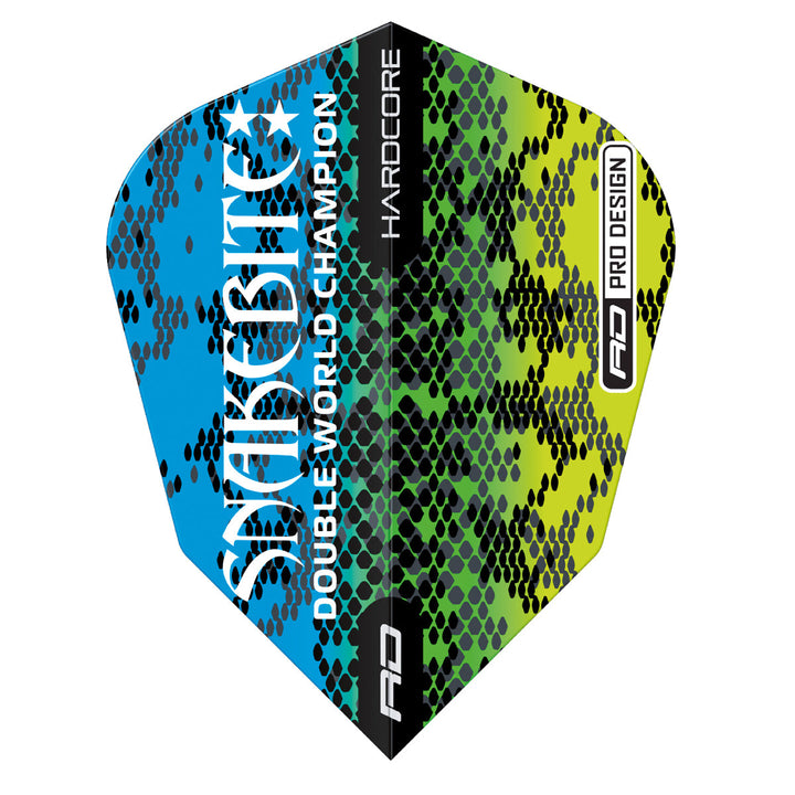 V Standard Snakebite Multi Snakeskin Red V-Standard Dart Flights by Red Dragon