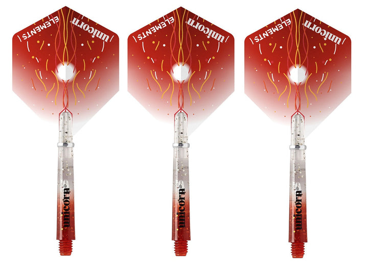 Unicorn Gripper 4 Elements Combo Kit Dart Flights With Medium Stems Firestorm