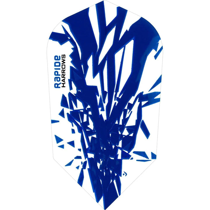 Harrows Rapide Slim Dark Blue on White Dart Flights