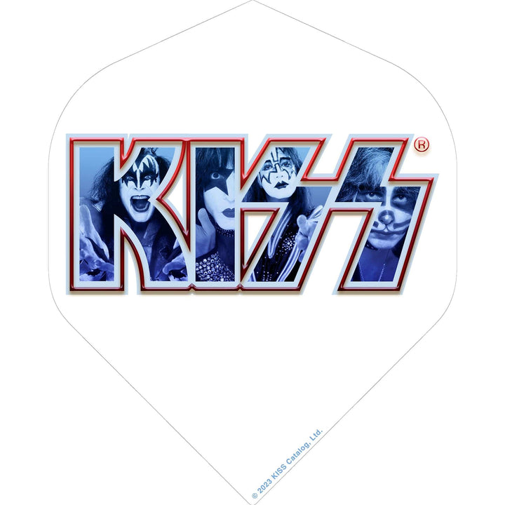 *Kiss Dart Flights - Official Licensed - 100 Micron - No2 - Std - F2 - White - Blue