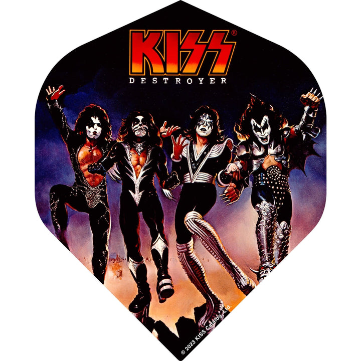 *Kiss Dart Flights - Official Licensed - 100 Micron - No2 - Std - F3 - Black - Destroyer
