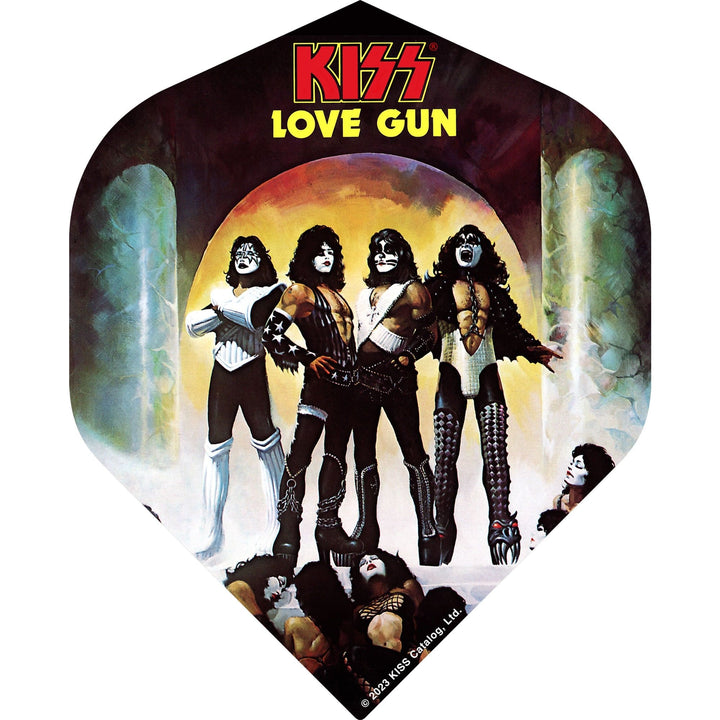 *Kiss Dart Flights - Official Licensed - 100 Micron - No2 - Std - F4 - Black - Love Gun