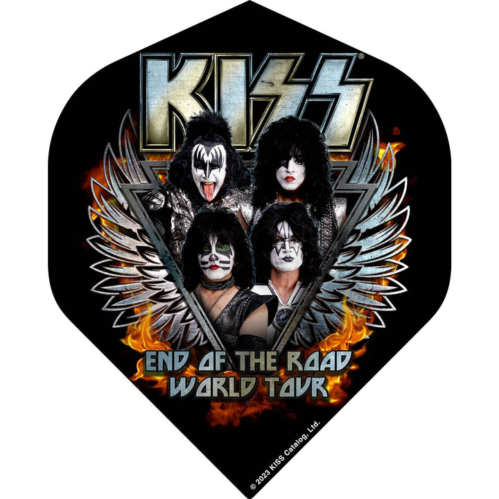 *Kiss Dart Flights - Official Licensed - 100 Micron - No2 - Std - F5 - Black - End of the Road