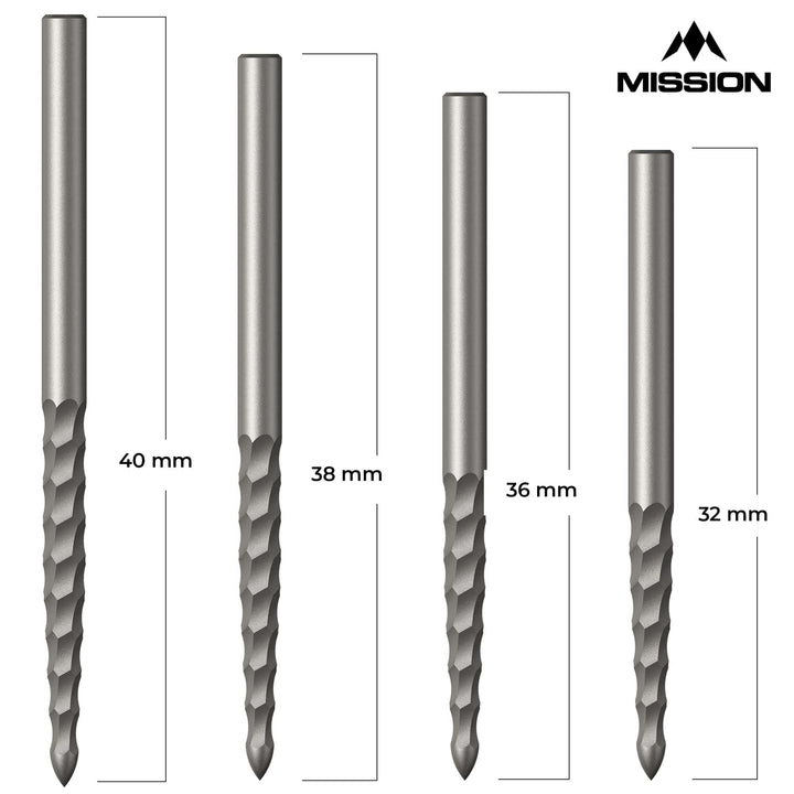 *Mission Lunar FS Dart Points - Spare Points - Rough Cut - Silver