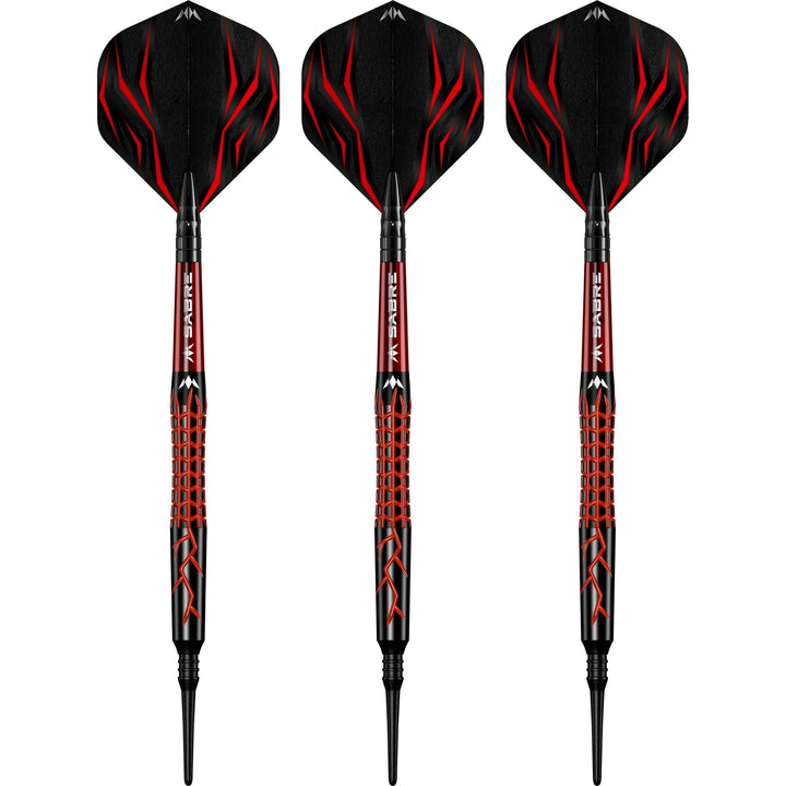 Mission Lava Darts - Soft Tip - 95% Tungsten - Black & Red Electro