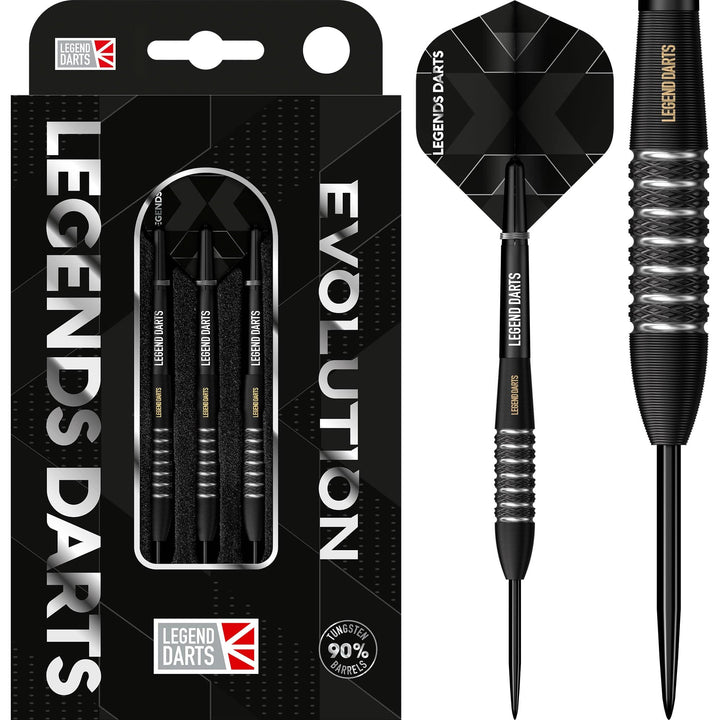 Legend Darts - Steel Tip - Revolution Series - B09 - Black - Knurled Bomb