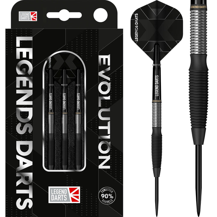 Legend Darts - Steel Tip - Revolution Series - B15 - Black - Torpedo Shark