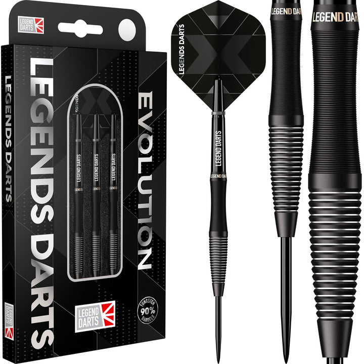 Legend Darts - Steel Tip - Revolution Series - B01 - Black - Micro Scallop