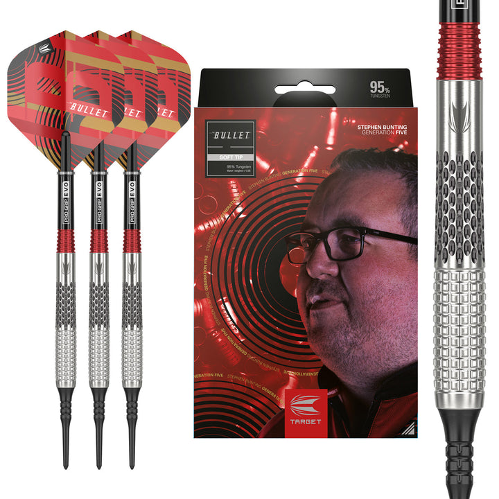 Stephen Bunting Gen 5 95% Tungsten Soft Tip Darts by Target