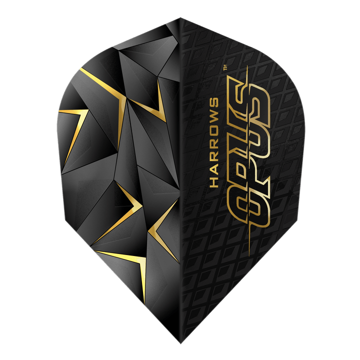 *Harrows Opus Dart Flights - 100 Micron - Standard No6 - Black Facet