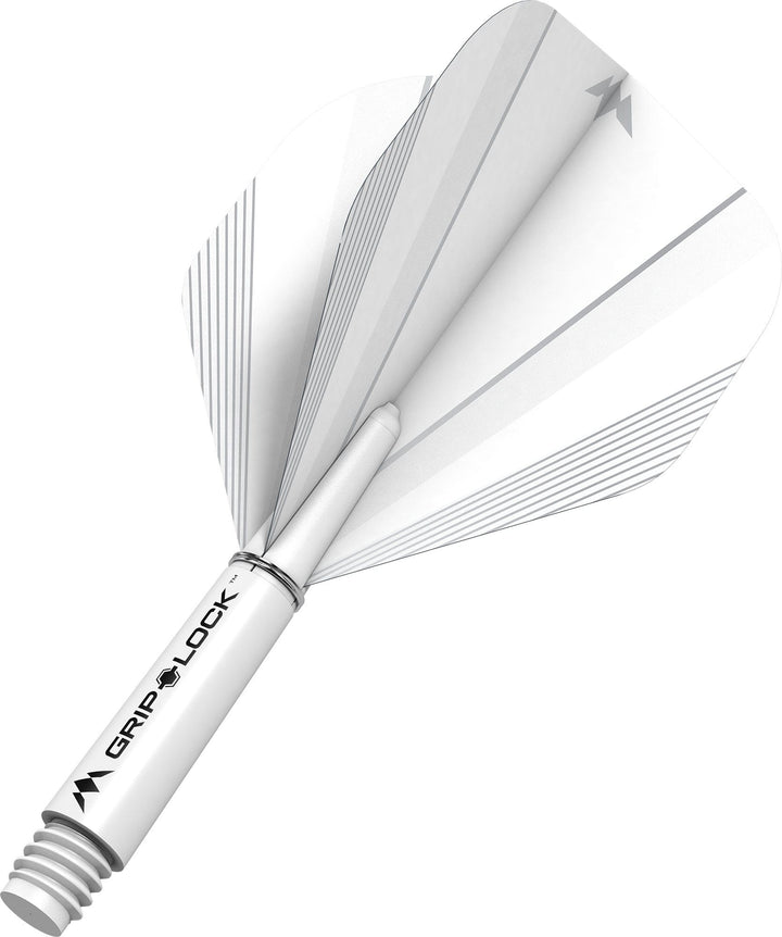 Mission Shade No2 Dart Flights Combo With Griplock Shafts White / Short