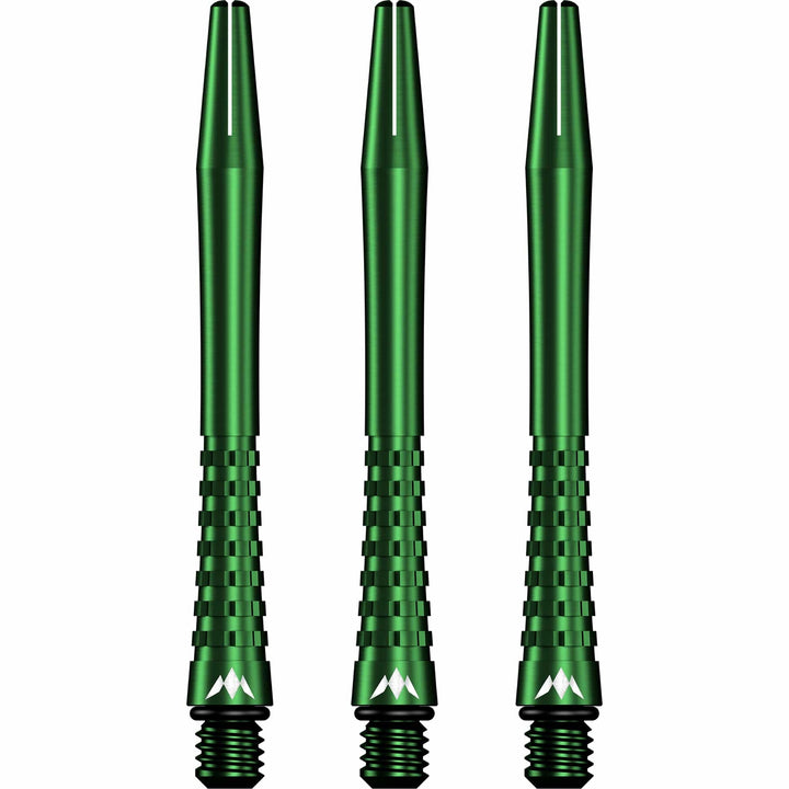 Mission Atom13 Aluminium Shafts - Anodised Metal Stems - Green
