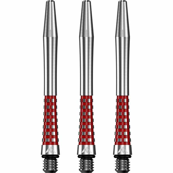 Mission Atom13 Aluminium Shafts - Natural Metal Stems - Red