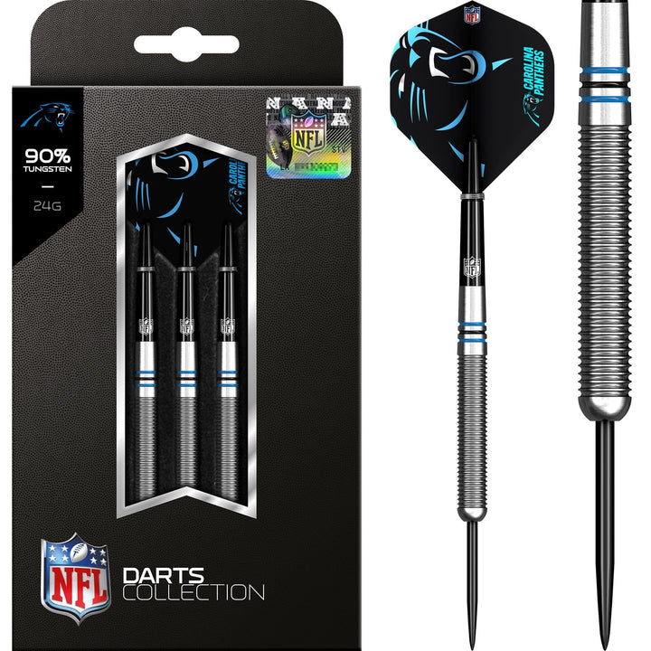 NFL - Steel Tip Tungsten Darts - Official Licensed - Carolina Panthers - 24g