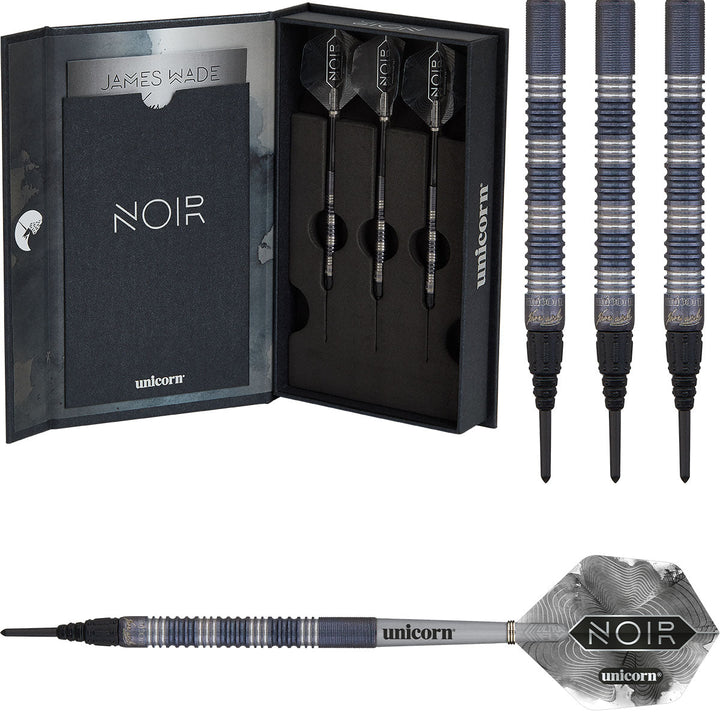 James Wade Noir 90% Tungsten Soft Tip Darts by Unicorn