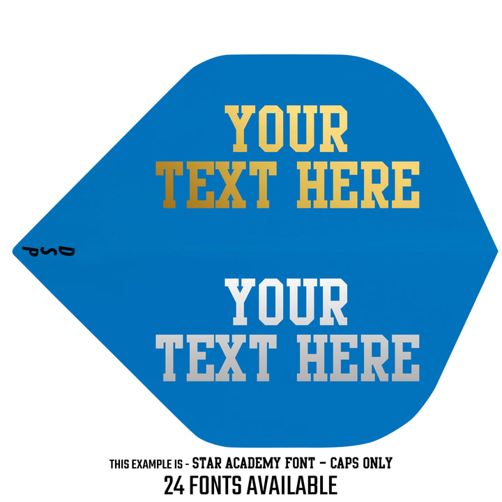 *Personalised Flights - Hot Foil - 5 Sets - Poly Plain - Std - Blue