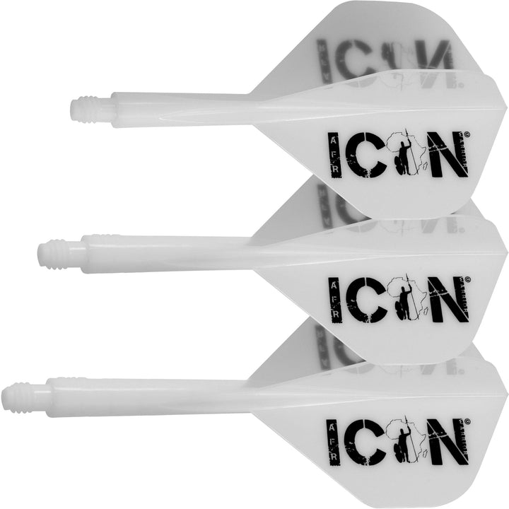 *Condor AXE Player Dart Flights - Standard - African Warrior - Icon - White
