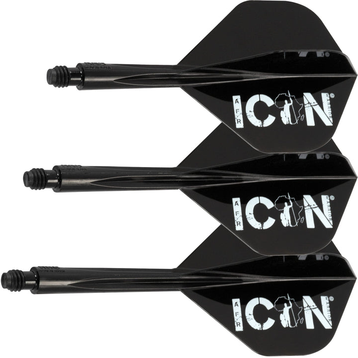 *Condor AXE Player Dart Flights - Standard - African Warrior - Icon - Black