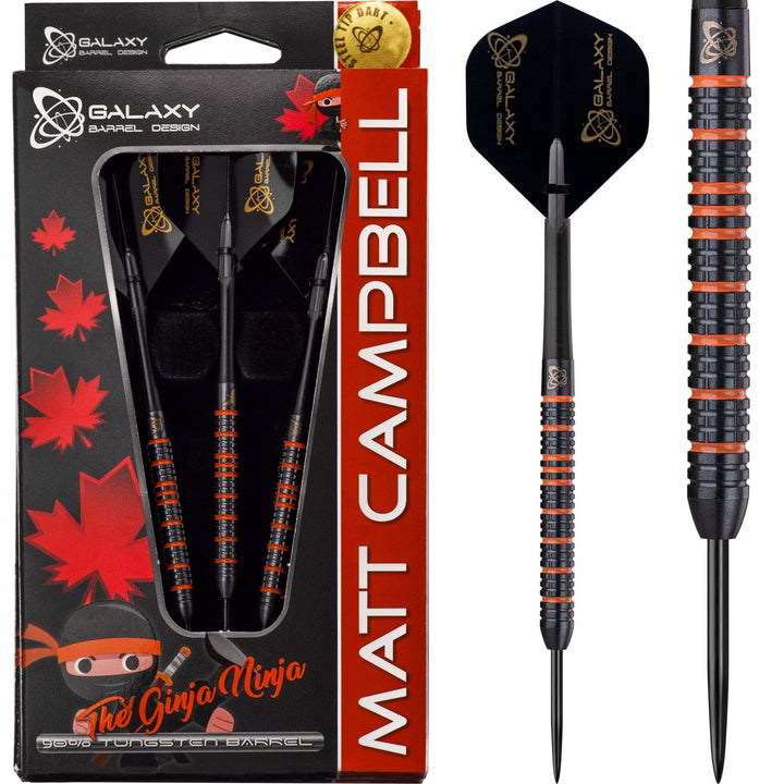 *Galaxy Matt Campbell Darts - Steel Tip - V2 - The Ginja Ninja - Black