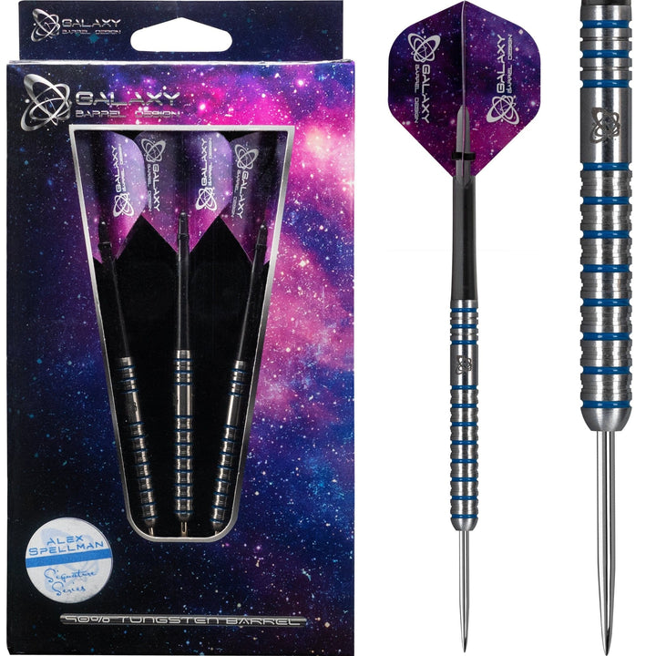 *Galaxy Alex Spellman Darts - Steel Tip - Blue Rings - 22g