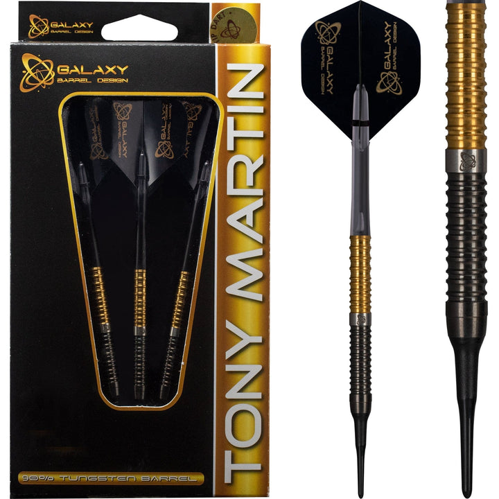 *Galaxy Tony Martin Darts - Soft Tip - Black & Gold