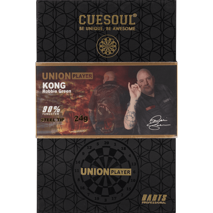 *Cuesoul - Steel Tip Tungsten Darts - Robbie Green - Kong - Silver