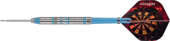 *Cuesoul - Steel Tip Tungsten Darts - Challenge - Multi Ring - Tapered - Blue