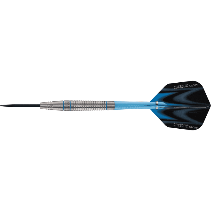 *Cuesoul - Steel Tip Tungsten Darts - Glory - Blue Grooves - Shark