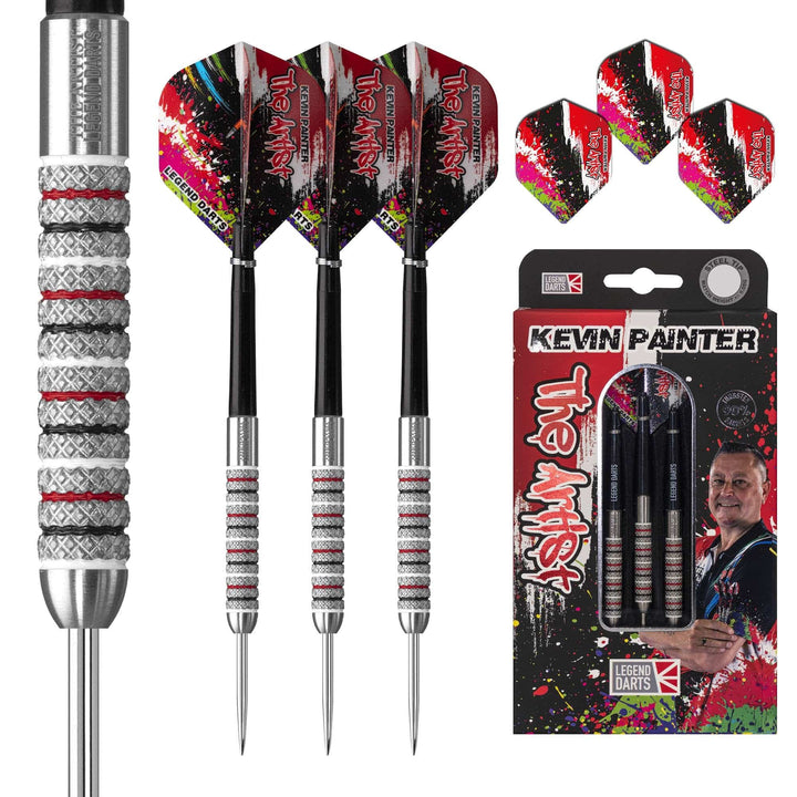 Legend Darts - Steel Tip - 90% Tungsten - Knurled - The Artist - Kevin Painter