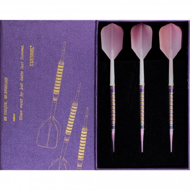 *Cuesoul - Soft Tip Tungsten Darts - Pink Gem Stone - Oil Paint Finish