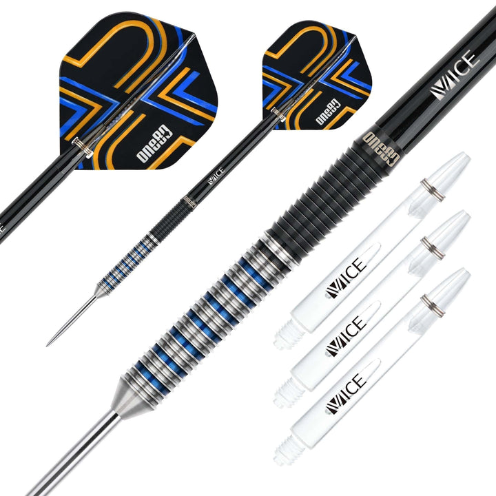 *One80 Ascent Darts - Steel Tip - S01 - Black & Blue