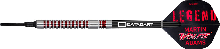 *Datadart Martin Adams 95 Darts - Soft Tip - Wolfie - Electro Red & White