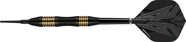 *Designa Mako Darts - Soft Tip Electro Brass - Micro Grip - Black