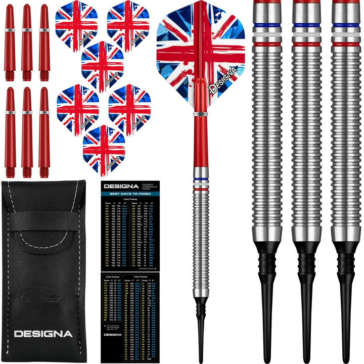 *Designa Patriot-X Darts - Soft Tip - Great Britain