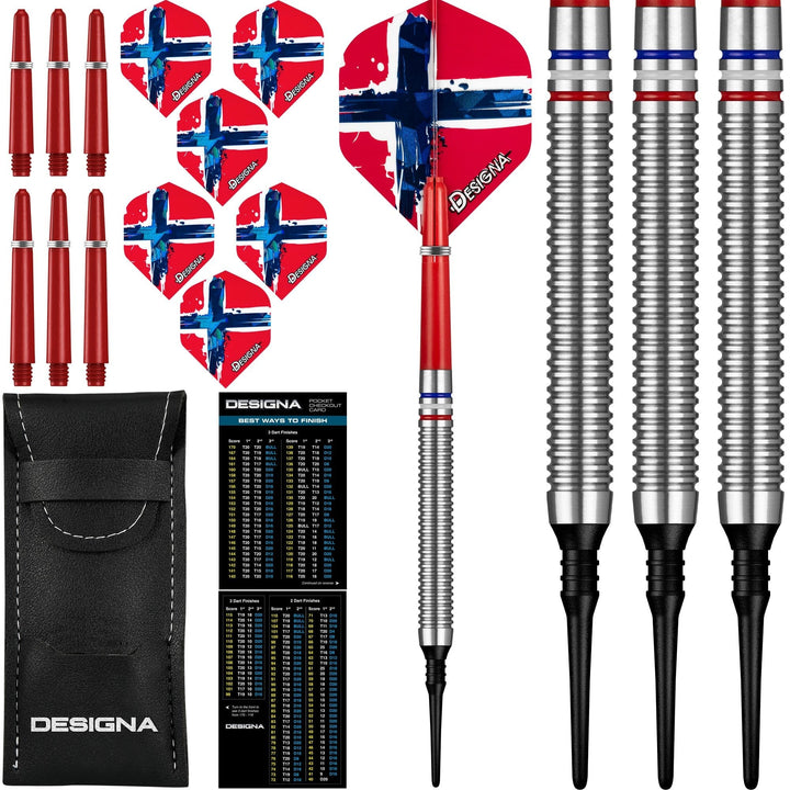 *Designa Patriot-X Darts - Soft Tip - Norway
