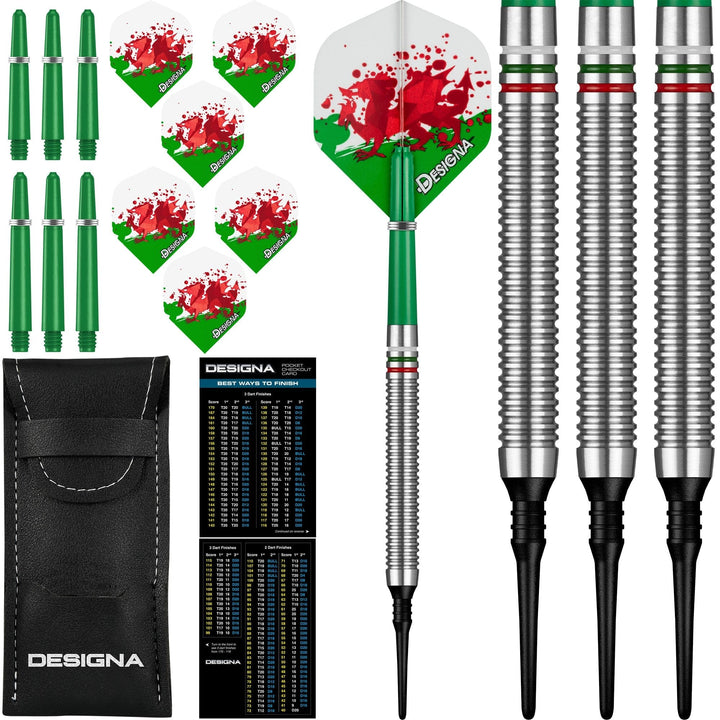 *Designa Patriot-X Darts - Soft Tip - Wales