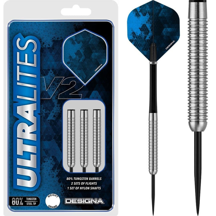 Designa Ultralites V2 Darts - Steel Tip - M3 - Twin Ring Grip 15g