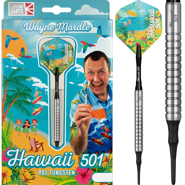 *Legend Wayne Mardle Darts - Soft Tip - Hawaii 501 - Natural