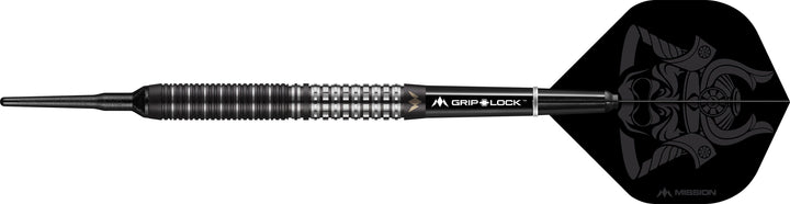 Mission Kuro Darts - Soft Tip - Black - M1 - Rear Sabre Grip