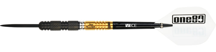 One80 Jim Williams Darts - Steel Tip - Black & Gold - 25g
