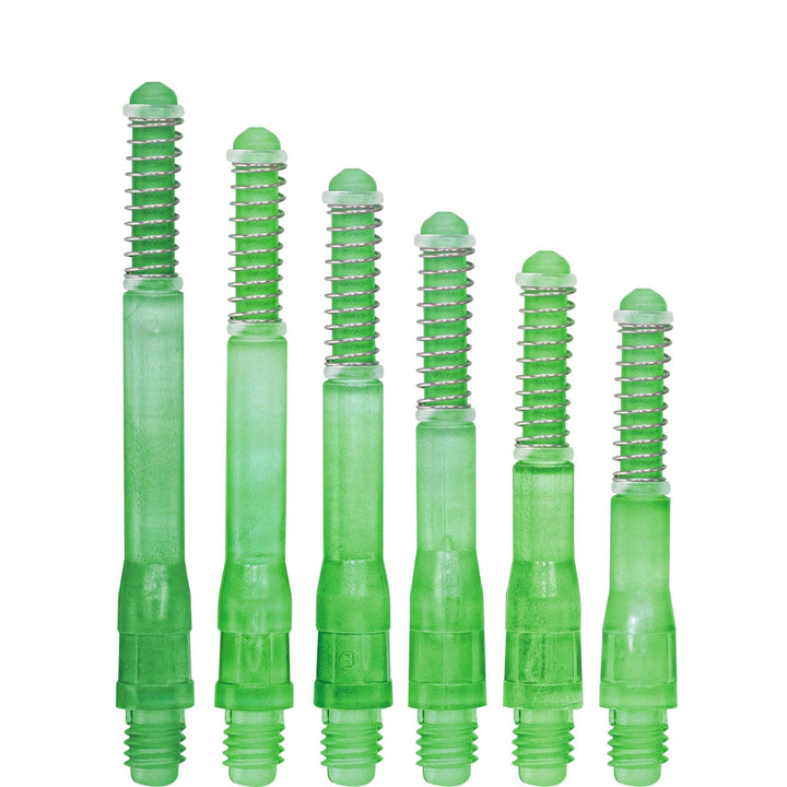 *Cuesoul - Dart Shafts - Tero Flight System - AK7 - Gradient - Standard - Set of 4 - Lime Green