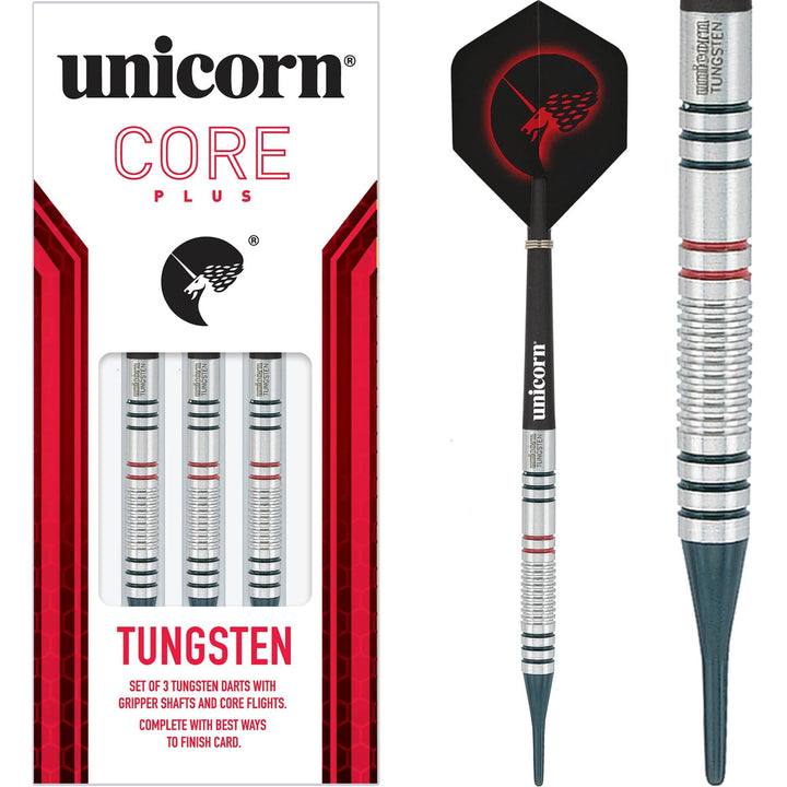 *Unicorn Core Plus Tungsten Darts - Soft Tip - Front Grip