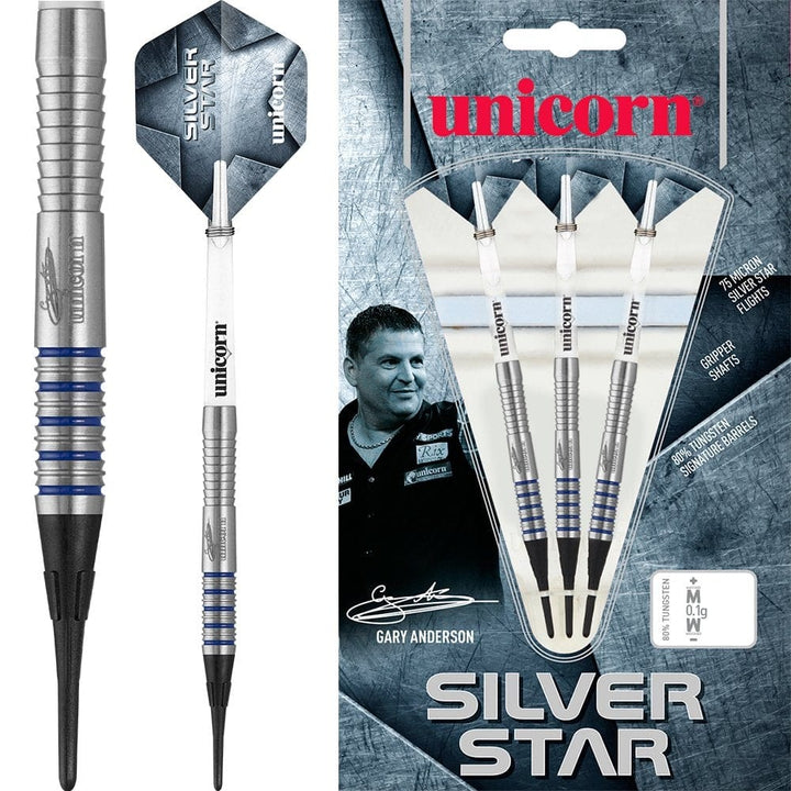 *Unicorn Silver Star Darts - Soft Tip - GA3 - Gary Anderson