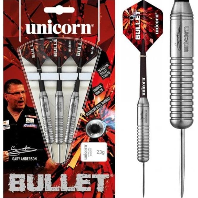 *Unicorn Bullet Darts - Steel Tip Stainless Steel - Gary Anderson 2