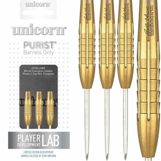 *John Lowe Darts - Unicorn Steel Tip - WC Purist - Phase 2 - Gold