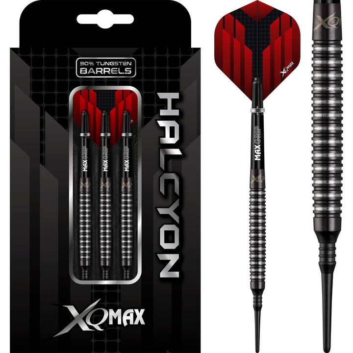 *XQMax Halcyon Darts - Soft Tip - M3 - Black Titanium