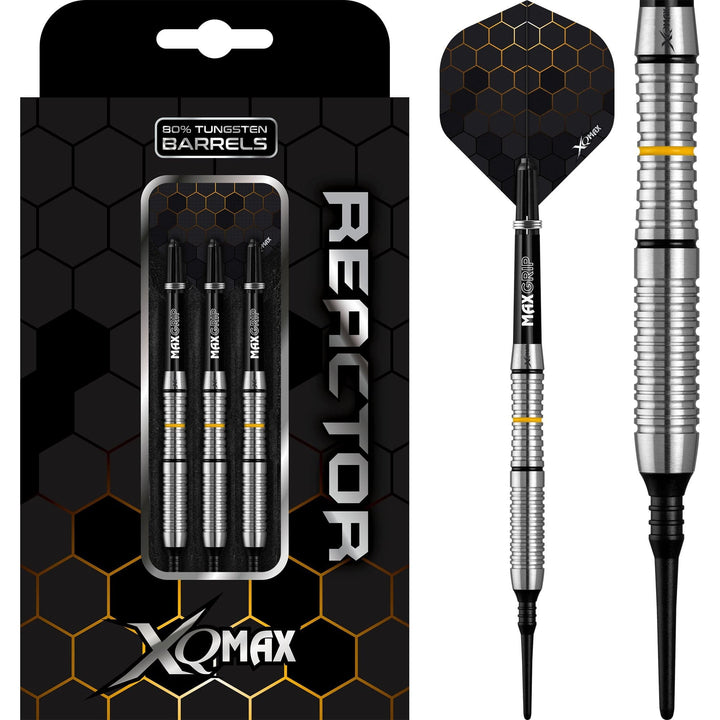 *XQMax Reactor Darts - Soft Tip - M3 - Black with Yellow